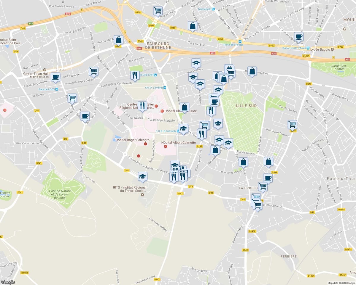 térkép Lille áruház