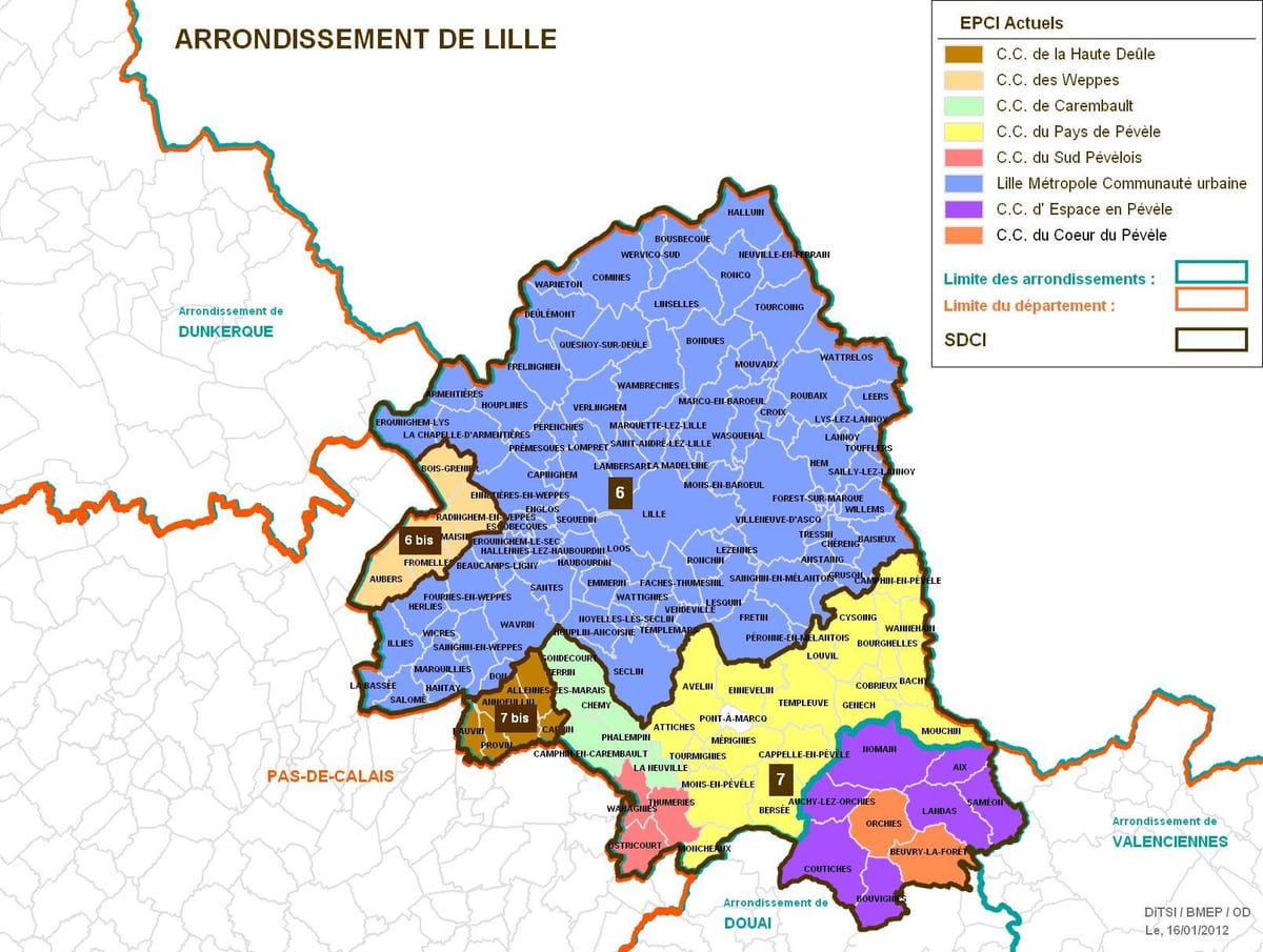 térkép Lille kerület