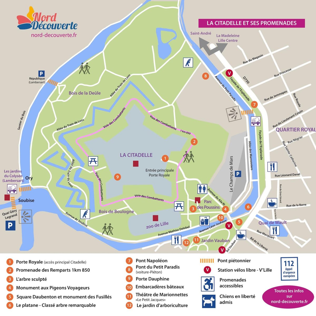 térkép Lille park
