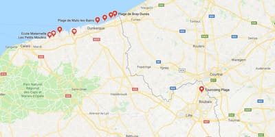 Térkép Lille strand