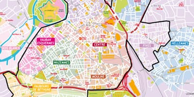 Térkép Lille külvárosában
