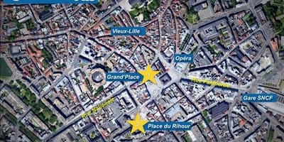 Térkép Lille karácsonyi vásár