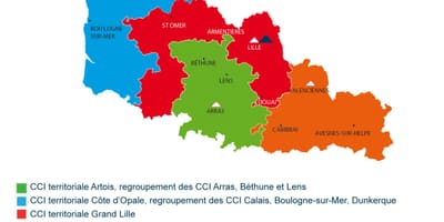 Térkép franciaországi Lille régió
