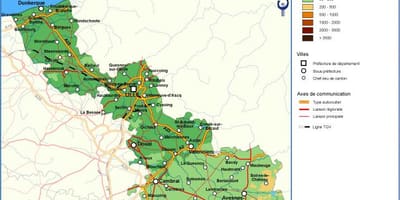 Topográfiai térkép Lille