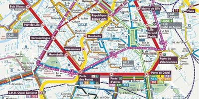 Utca térkép Lille, franciaország